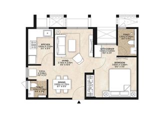 1bhk floor plan